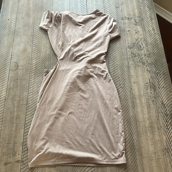 Nude Dress with Cut Out Side - Picture 2 of 2